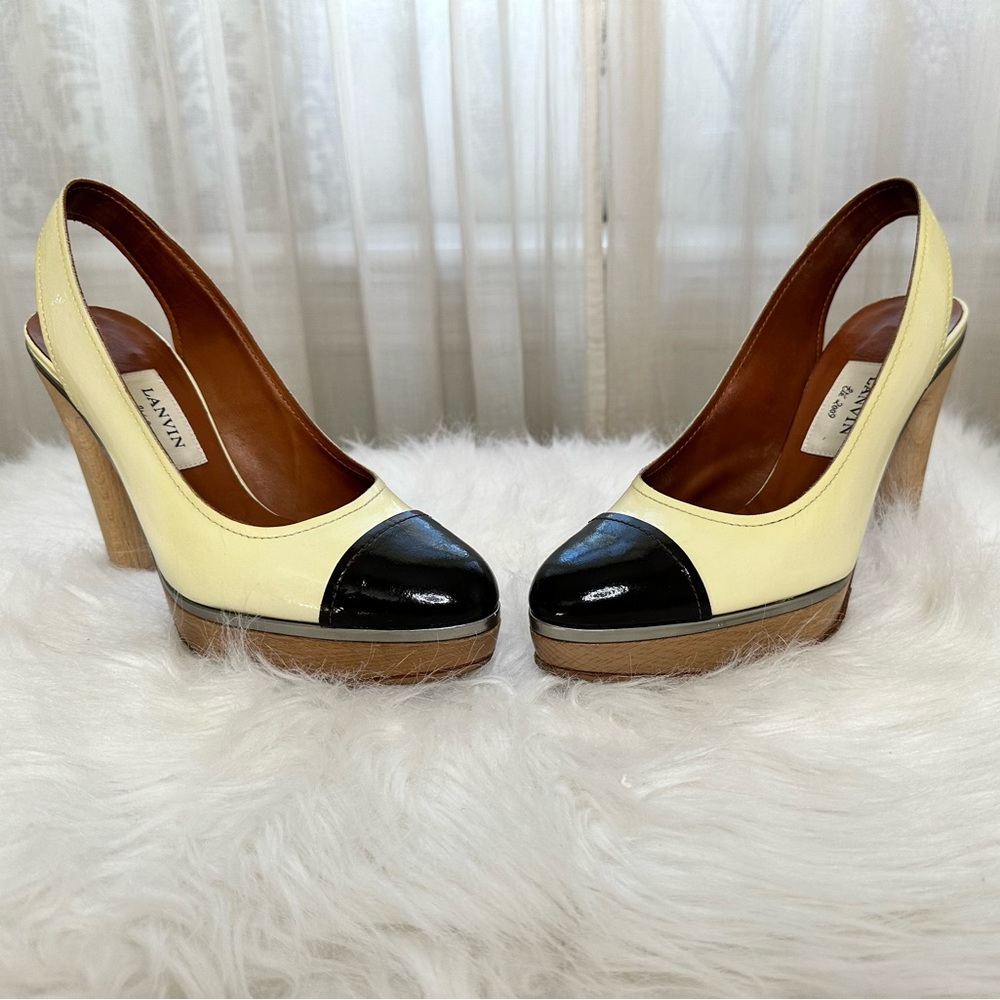 Lanvin sling back spectator heels